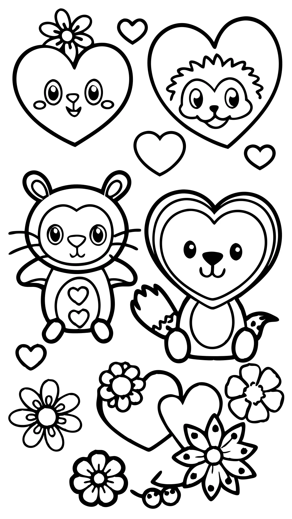 easy valentines coloring pages